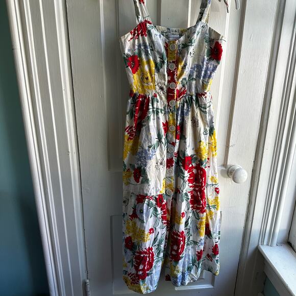 Urban Outfitters UO Positano Tie-Shoulder Floral Midi Dress - Picture 2 of 10